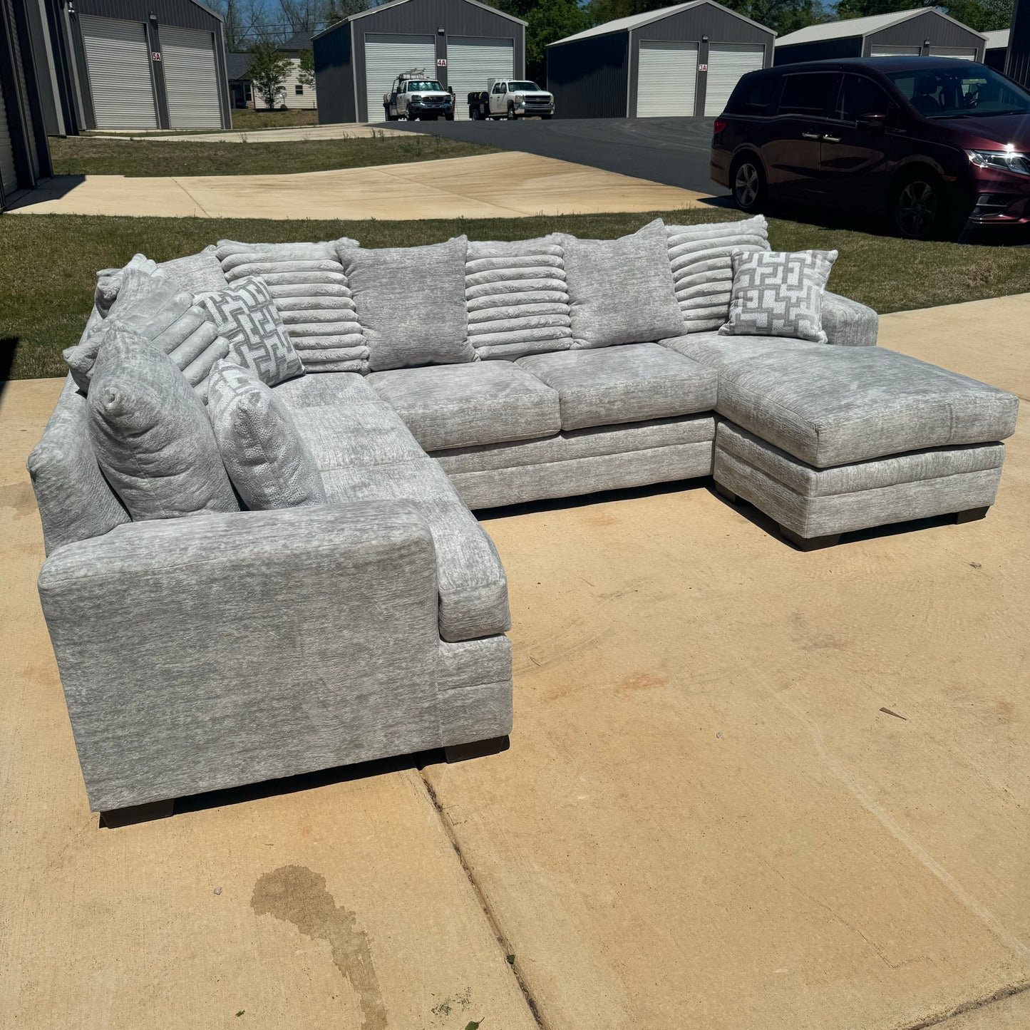 Brand New Galactic Oyster U Shaped Sectional With Reversible Chaise 🛋️