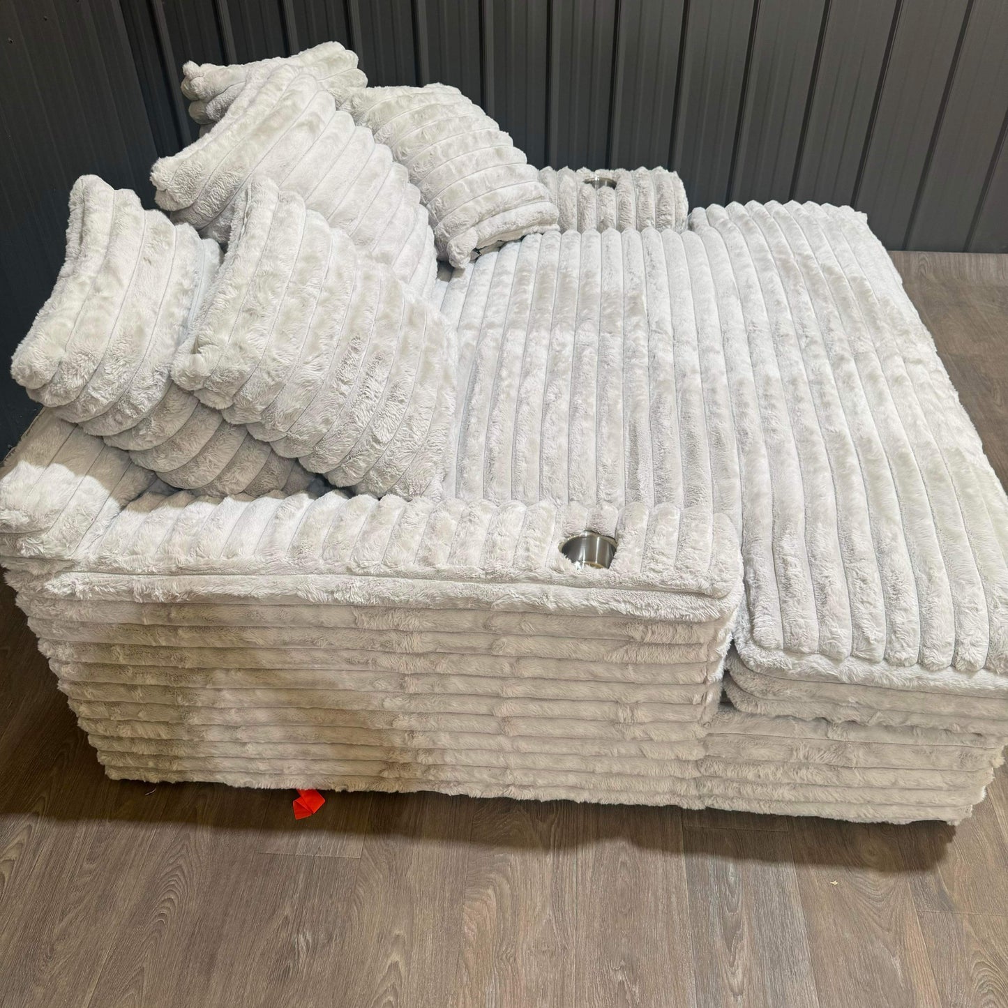 Brand New Oversized Fluff, Monster Single Chaise With Cupholders And USB/USB-C Charging Ports 🛋️