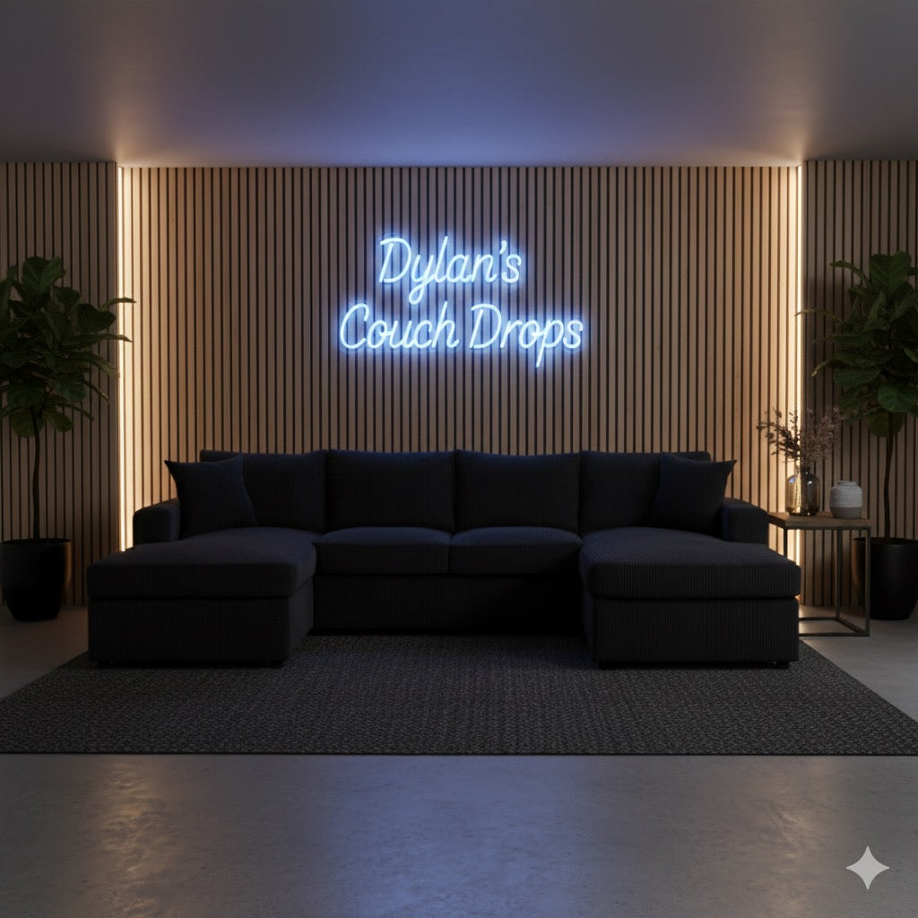 Zack Double Chaise Sectional - BLACK