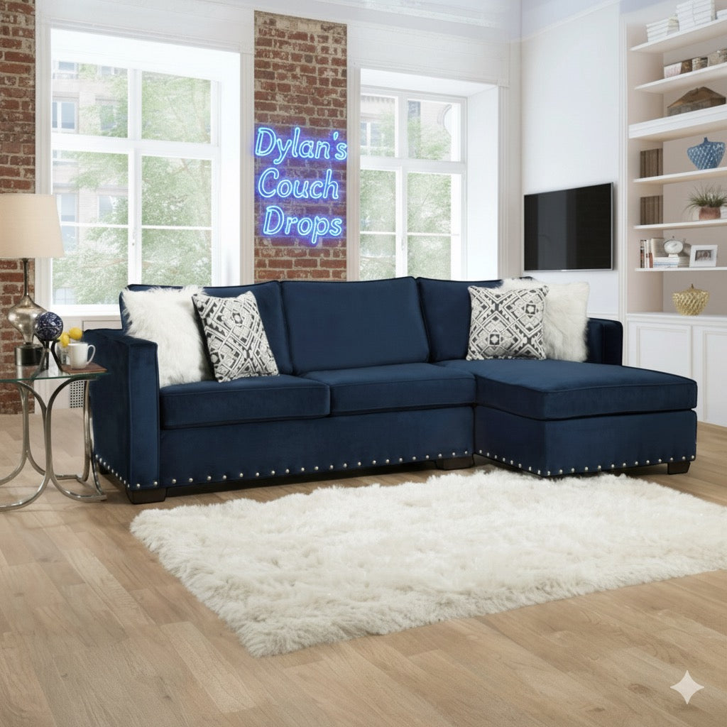 Melon Navy Sectional