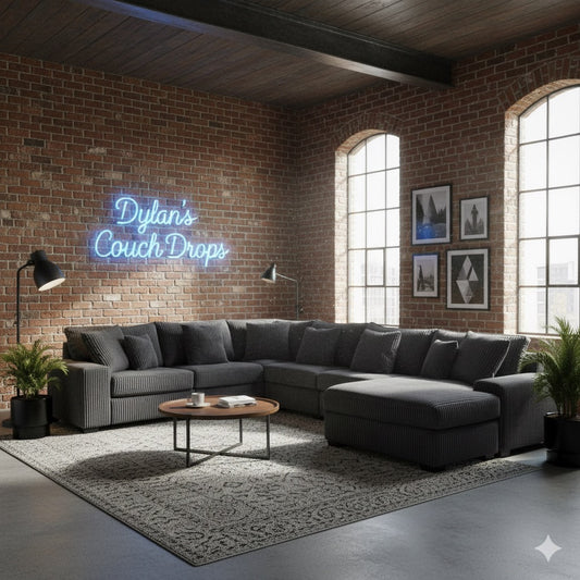 Libby 6PC Modular Sectional With Reversible Chaise (Charcoal)🛋️