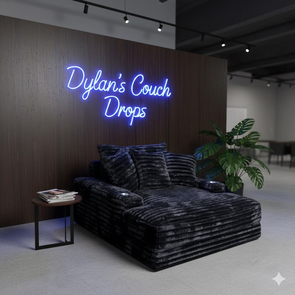 Fluffy XL Amy Chaise – Oversized, Ultra-Soft & Impossible Not to Love - BLACK