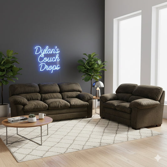 Percy Chocolate Sofa And Loveseat
